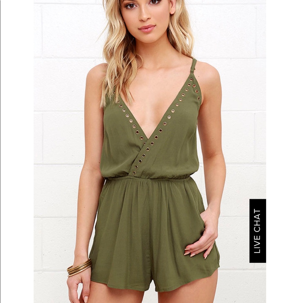 Lulu’s “Second Look Olive Green Romper”